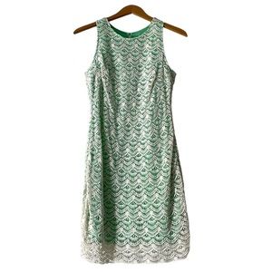 Southern Tide Ivory Lace and Green Cotton Sundress NWOT